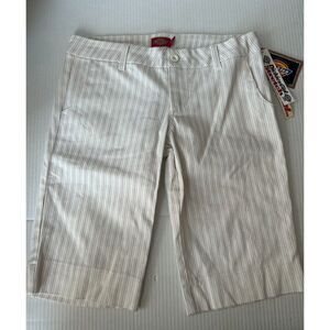 NWT Y2K Dickies Women's Pinstripe Stretch Mini Shorts Twill Utility Skater Sz 3